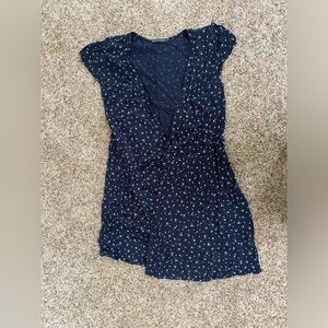 Brandy Melville Dark Blue Floral Dress